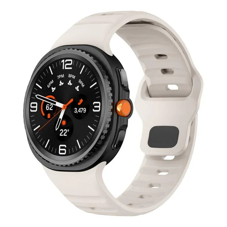 Dây đồng hồ silicone khóa ngược họa tiết sóng, Dành cho Samsung Galaxy Watch8 / Watch8 Classic