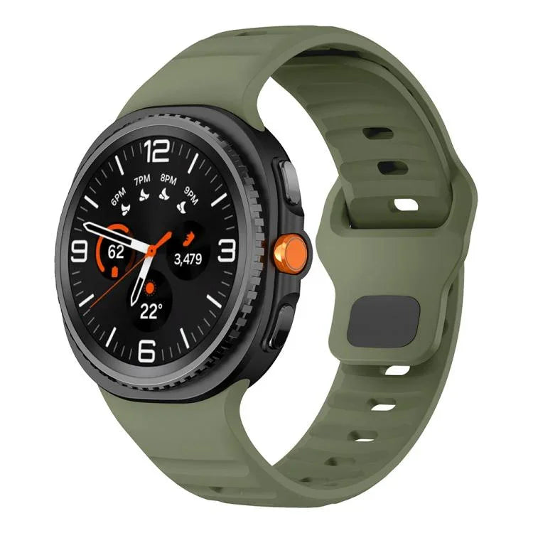 Dây đồng hồ silicone khóa ngược họa tiết sóng, Dành cho Samsung Galaxy Watch8 / Watch8 Classic