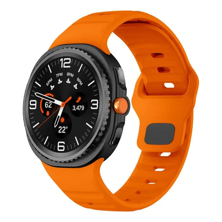 Dây đồng hồ silicone khóa ngược họa tiết sóng, Dành cho Samsung Galaxy Watch8 / Watch8 Classic