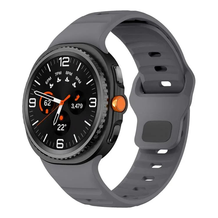 Dây đồng hồ silicone khóa ngược họa tiết sóng, Dành cho Samsung Galaxy Watch8 / Watch8 Classic