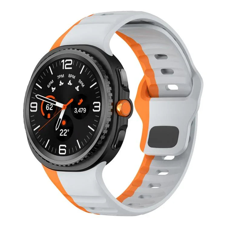 Dây đồng hồ silicone khóa ngược họa tiết sóng, Dành cho Samsung Galaxy Watch8 / Watch8 Classic