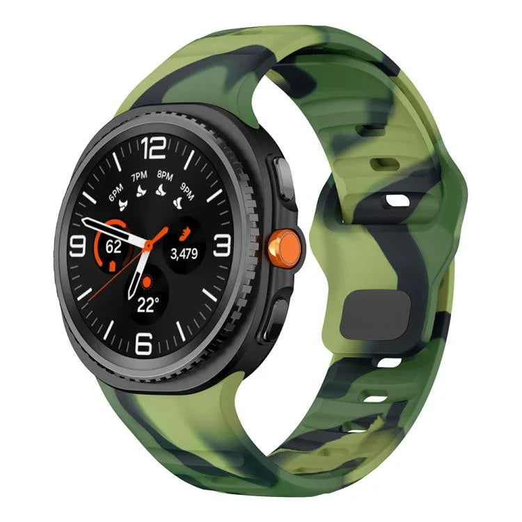 Dây đồng hồ silicone khóa ngược họa tiết sóng, Dành cho Samsung Galaxy Watch8 / Watch8 Classic