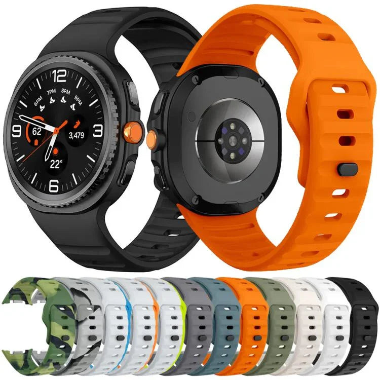 Dây đồng hồ silicone khóa ngược họa tiết sóng, Dành cho Samsung Galaxy Watch8 / Watch8 Classic