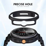 Ốp đồng hồ ENKAY Hat-Prince 2 trong 1 màu trơn PC với phim mềm PMMA bảo vệ toàn diện, Dành cho Samsung Galaxy Watch8 Classic 46mm