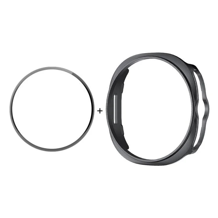 Ốp đồng hồ ENKAY Hat-Prince 2 trong 1 màu trơn PC với phim mềm PMMA bảo vệ toàn diện, Dành cho Samsung Galaxy Watch8 Classic 46mm