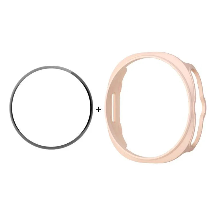 Ốp đồng hồ ENKAY Hat-Prince 2 trong 1 màu trơn PC với phim mềm PMMA bảo vệ toàn diện, Dành cho Samsung Galaxy Watch8 Classic 46mm