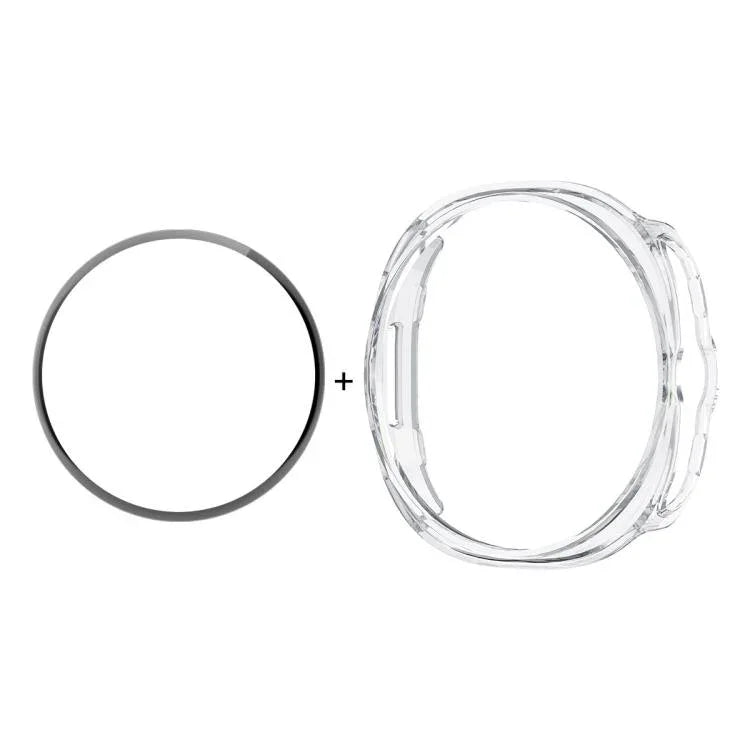 Ốp đồng hồ ENKAY Hat-Prince 2 trong 1 màu trơn PC với phim mềm PMMA bảo vệ toàn diện, Dành cho Samsung Galaxy Watch8 Classic 46mm