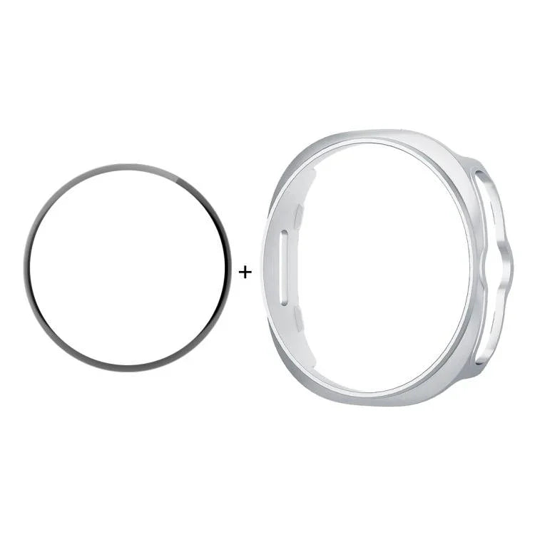 Ốp đồng hồ ENKAY Hat-Prince 2 trong 1 màu trơn PC với phim mềm PMMA bảo vệ toàn diện, Dành cho Samsung Galaxy Watch8 Classic 46mm