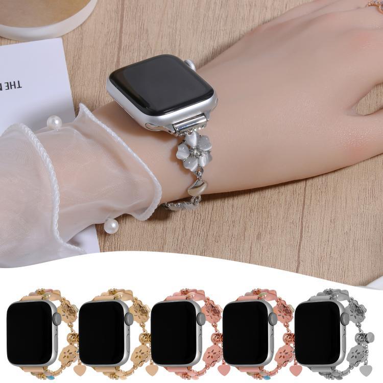 Dây đồng hồ hợp kim chuỗi cỏ bốn lá, Dành cho Apple Watch 46mm / 49mm / 45mm / 44mm, Dành cho Apple Watch 42mm / 41mm / 40mm / 38mm