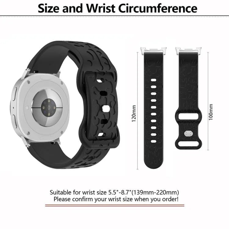 Dây Đeo Đồng Hồ Silicone Khóa Bướm Báo Lõm, Cho Samsung Galaxy Watch8 / Watch8 Classic