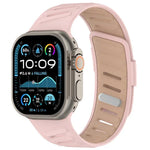 Dây đồng hồ silicone hai màu thoáng khí khóa chéo, Dành cho Apple Watch 46mm / 49mm / 45mm / 44mm