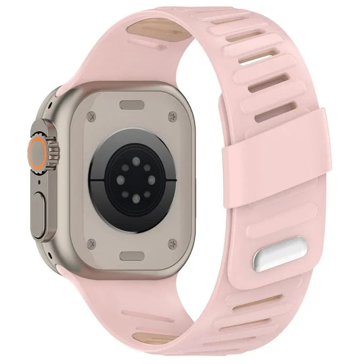 Dây đồng hồ silicone hai màu thoáng khí khóa chéo, Dành cho Apple Watch 46mm / 49mm / 45mm / 44mm