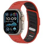 Dây đồng hồ silicone hai màu thoáng khí khóa chéo, Dành cho Apple Watch 46mm / 49mm / 45mm / 44mm