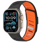 Dây đồng hồ silicone hai màu thoáng khí khóa chéo, Dành cho Apple Watch 46mm / 49mm / 45mm / 44mm