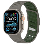 Dây đồng hồ silicone hai màu thoáng khí khóa chéo, Dành cho Apple Watch 46mm / 49mm / 45mm / 44mm