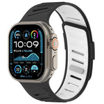 Dây đồng hồ silicone hai màu thoáng khí khóa chéo, Dành cho Apple Watch 46mm / 49mm / 45mm / 44mm