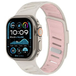 Dây đồng hồ silicone hai màu thoáng khí khóa chéo, Dành cho Apple Watch 46mm / 49mm / 45mm / 44mm