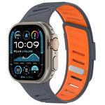 Dây đồng hồ silicone hai màu thoáng khí khóa chéo, Dành cho Apple Watch 46mm / 49mm / 45mm / 44mm