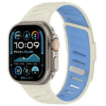 Dây đồng hồ silicone hai màu thoáng khí khóa chéo, Dành cho Apple Watch 46mm / 49mm / 45mm / 44mm