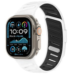 Dây đồng hồ silicone hai màu thoáng khí khóa chéo, Dành cho Apple Watch 46mm / 49mm / 45mm / 44mm