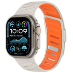 Dây đồng hồ silicone hai màu thoáng khí khóa chéo, Dành cho Apple Watch 46mm / 49mm / 45mm / 44mm