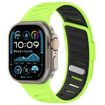 Dây đồng hồ silicone hai màu thoáng khí khóa chéo, Dành cho Apple Watch 46mm / 49mm / 45mm / 44mm