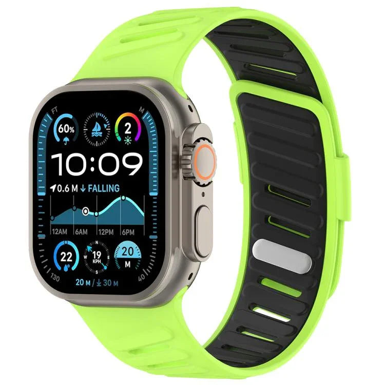 Dây đồng hồ silicone hai màu thoáng khí khóa chéo, Dành cho Apple Watch 46mm / 49mm / 45mm / 44mm