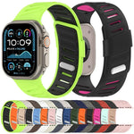 Dây đồng hồ silicone hai màu thoáng khí khóa chéo, Dành cho Apple Watch 46mm / 49mm / 45mm / 44mm