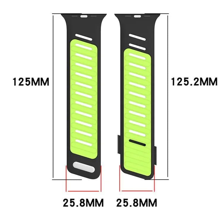 Dây đồng hồ silicone hai màu thoáng khí khóa chéo, Dành cho Apple Watch 46mm / 49mm / 45mm / 44mm