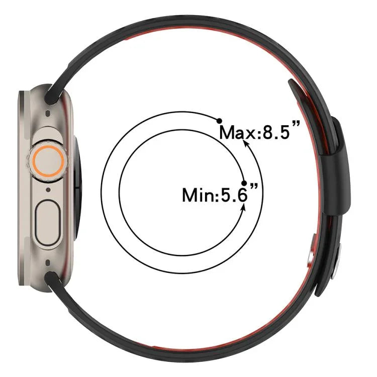 Dây đồng hồ silicone hai màu thoáng khí khóa chéo, Dành cho Apple Watch 46mm / 49mm / 45mm / 44mm