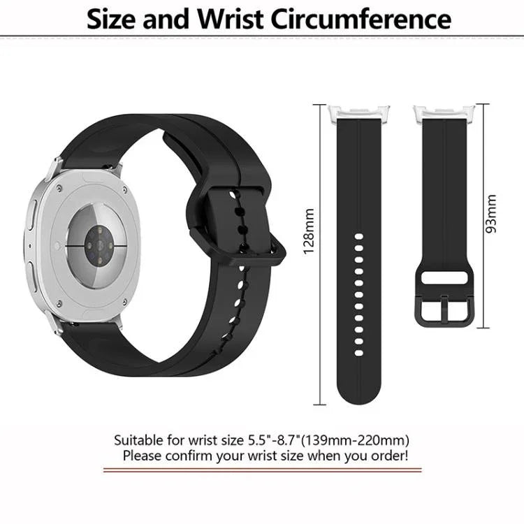 Dây Đeo Đồng Hồ Silicone Rãnh Khóa Màu Sắc, Cho Samsung Galaxy Watch8 / Watch8 Classic