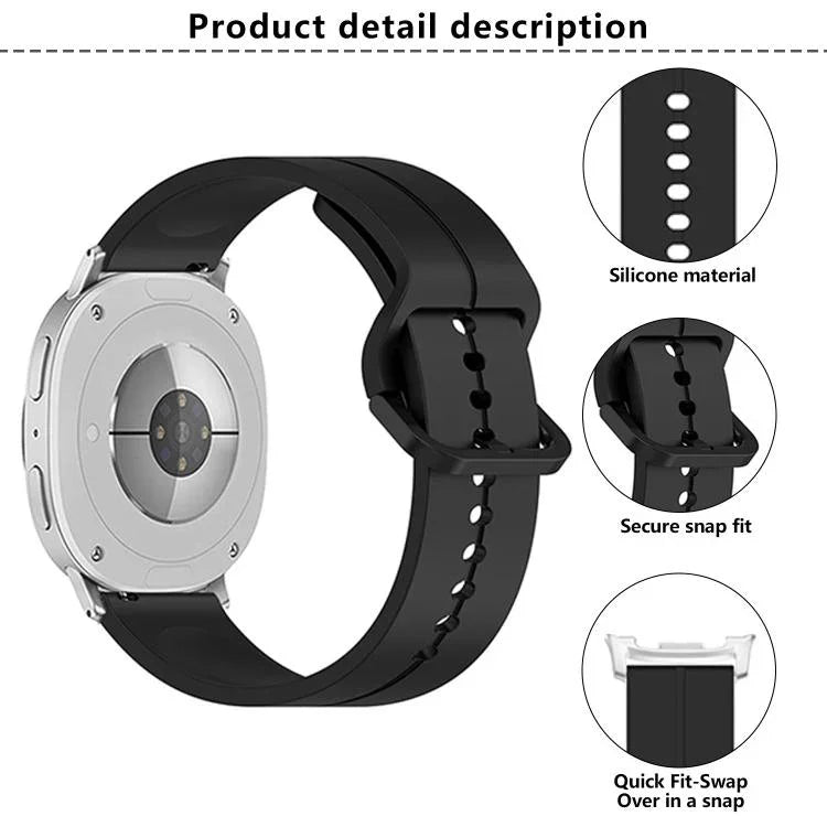 Dây Đeo Đồng Hồ Silicone Rãnh Khóa Màu Sắc, Cho Samsung Galaxy Watch8 / Watch8 Classic