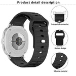 Dây Đeo Đồng Hồ Silicone Khóa Đinh Hình Sóng, Cho Samsung Galaxy Watch8 / Watch8 Classic