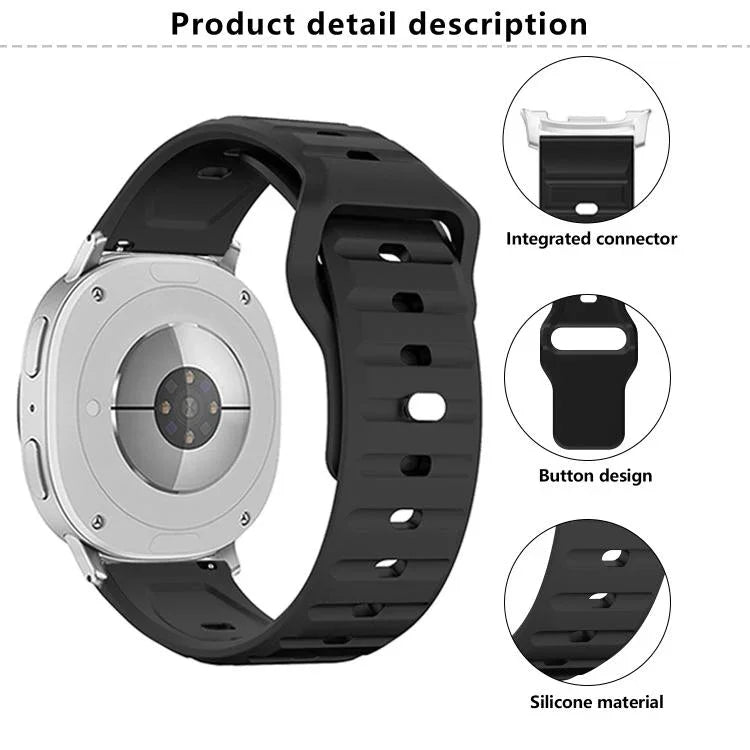 Dây Đeo Đồng Hồ Silicone Khóa Đinh Hình Sóng, Cho Samsung Galaxy Watch8 / Watch8 Classic