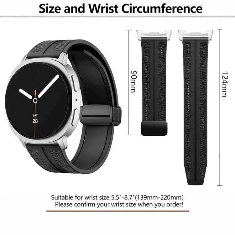Dây Đeo Đồng Hồ Nylon Silicone Kết Hợp Khóa Gập Nam Châm, Cho Samsung Galaxy Watch8 / Watch8 Classic