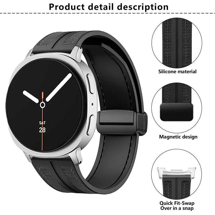 Dây Đeo Đồng Hồ Nylon Silicone Kết Hợp Khóa Gập Nam Châm, Cho Samsung Galaxy Watch8 / Watch8 Classic