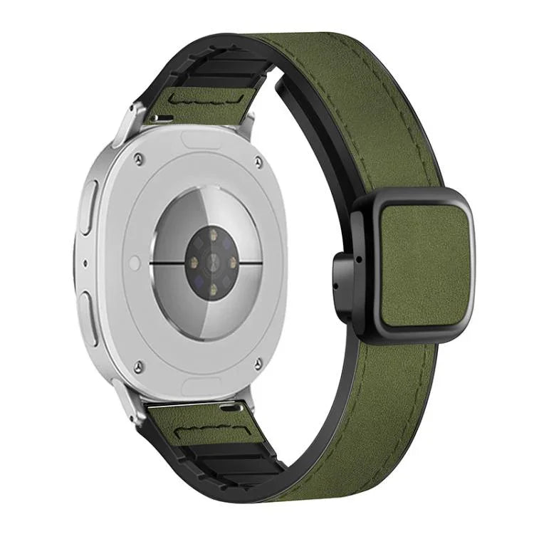 Dây Đeo Đồng Hồ Silicone Da Khóa Vuông Nam Châm, Cho Samsung Galaxy Watch8 / Watch8 Classic