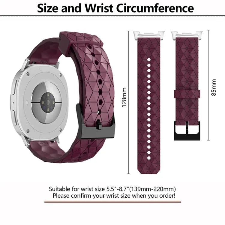 Dây Đeo Đồng Hồ Silicone Màu Đơn Vân Bóng Đá, Cho Samsung Galaxy Watch8 / Watch8 Classic
