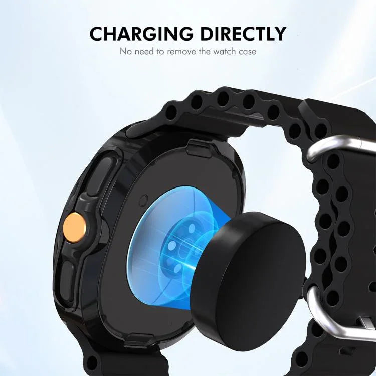 Ốp Mềm TPU Mạ Điện 2 trong 1 ENKAY Hat-Prince Kèm Miếng Dán Mềm PMMA Bao Phủ Toàn Diện, Cho Samsung Galaxy Watch8 Classic 46mm