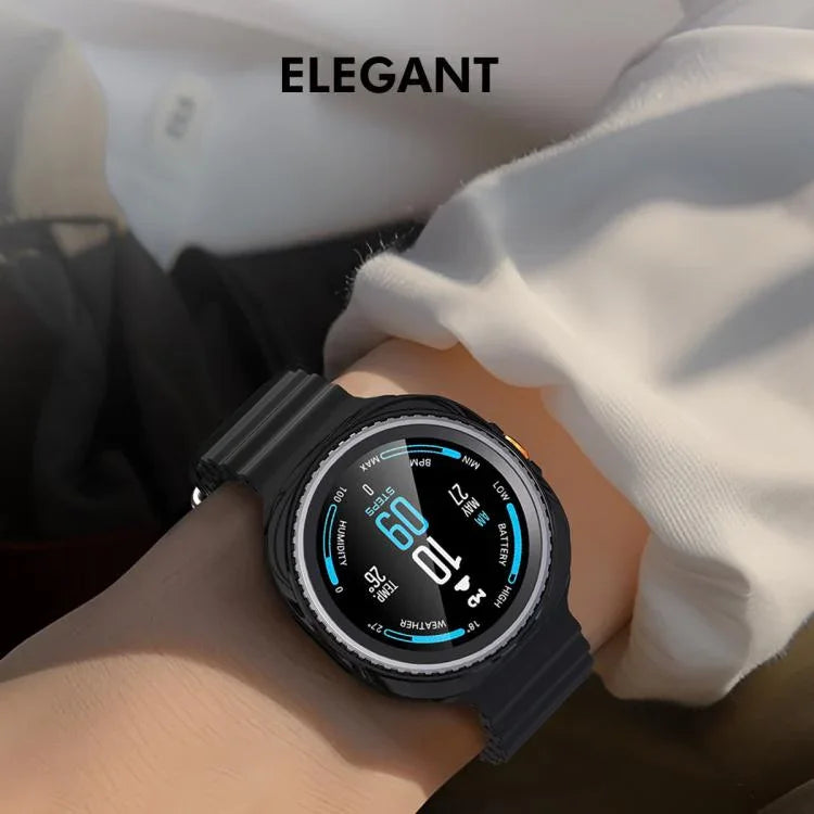 Ốp Mềm TPU Mạ Điện 2 trong 1 ENKAY Hat-Prince Kèm Miếng Dán Mềm PMMA Bao Phủ Toàn Diện, Cho Samsung Galaxy Watch8 Classic 46mm
