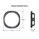 Ốp Đồng Hồ PC Kim Cương ENKAY Hat-Prince Kèm Miếng Dán Mềm PMMA Bao Phủ Toàn Diện, Cho Samsung Galaxy Watch8 44mm, Cho Samsung Galaxy Watch8 40mm