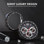 Ốp Đồng Hồ PC Kim Cương ENKAY Hat-Prince Kèm Miếng Dán Mềm PMMA Bao Phủ Toàn Diện, Cho Samsung Galaxy Watch8 44mm, Cho Samsung Galaxy Watch8 40mm