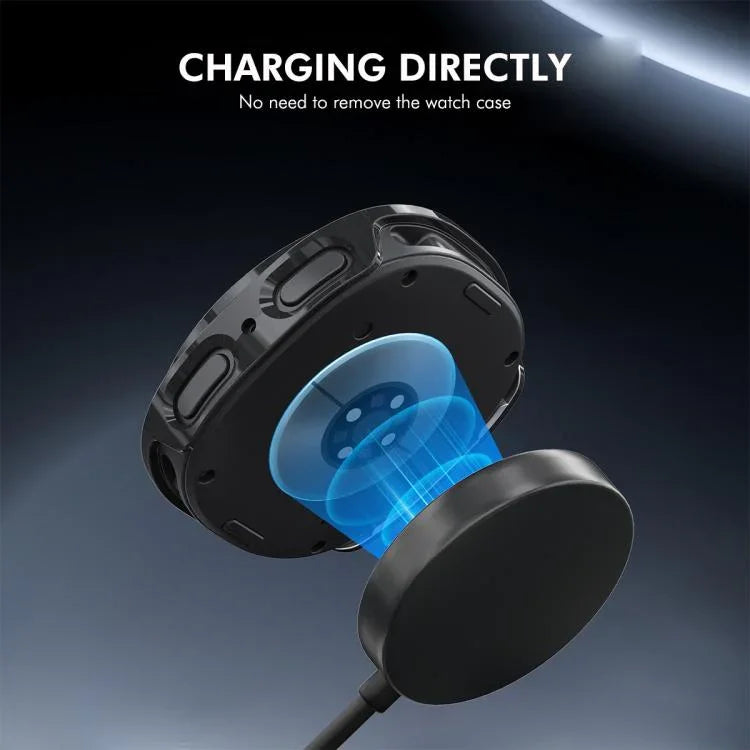 Ốp Đồng Hồ PC Kim Cương ENKAY Hat-Prince Kèm Miếng Dán Mềm PMMA Bao Phủ Toàn Diện, Cho Samsung Galaxy Watch8 44mm, Cho Samsung Galaxy Watch8 40mm