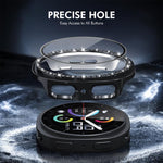 Ốp Đồng Hồ PC Kim Cương ENKAY Hat-Prince Kèm Miếng Dán Mềm PMMA Bao Phủ Toàn Diện, Cho Samsung Galaxy Watch8 44mm, Cho Samsung Galaxy Watch8 40mm