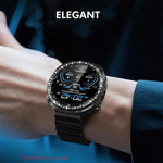 Ốp Đồng Hồ PC Kim Cương ENKAY Hat-Prince Kèm Miếng Dán Mềm PMMA Bao Phủ Toàn Diện, Cho Samsung Galaxy Watch8 44mm, Cho Samsung Galaxy Watch8 40mm