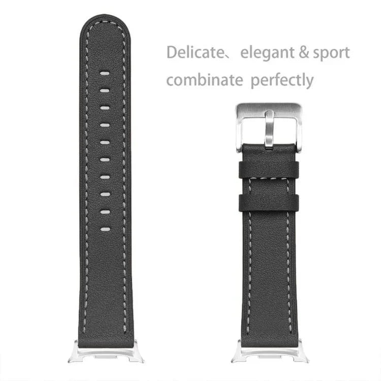 Dây đồng hồ da khóa vuông đuôi tròn, Dành cho Samsung Galaxy Watch8 / Watch8 Classic