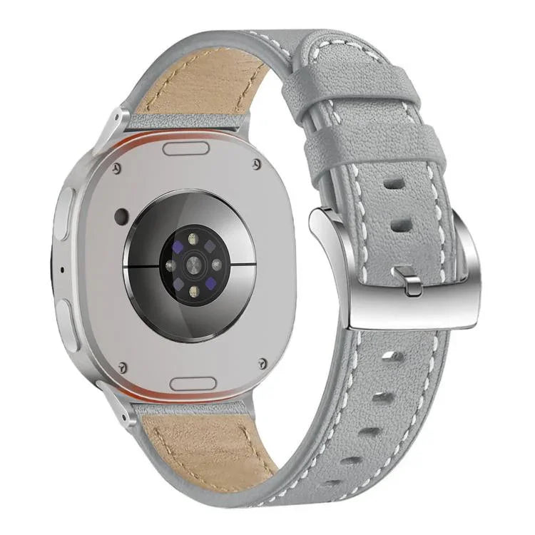 Dây đồng hồ da khóa vuông đuôi tròn, Dành cho Samsung Galaxy Watch8 / Watch8 Classic