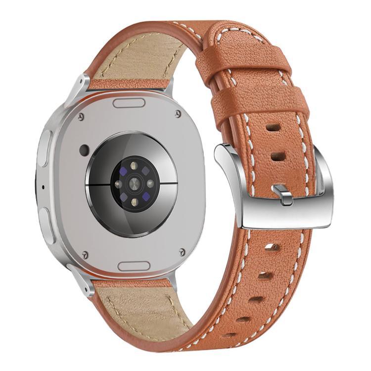 Dây đồng hồ da khóa vuông đuôi tròn, Dành cho Samsung Galaxy Watch8 / Watch8 Classic