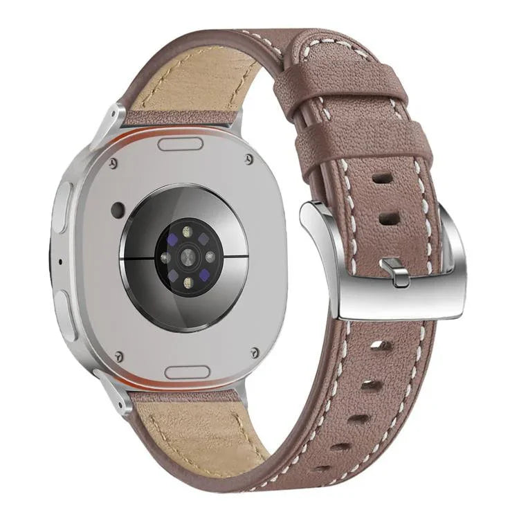 Dây đồng hồ da khóa vuông đuôi tròn, Dành cho Samsung Galaxy Watch8 / Watch8 Classic