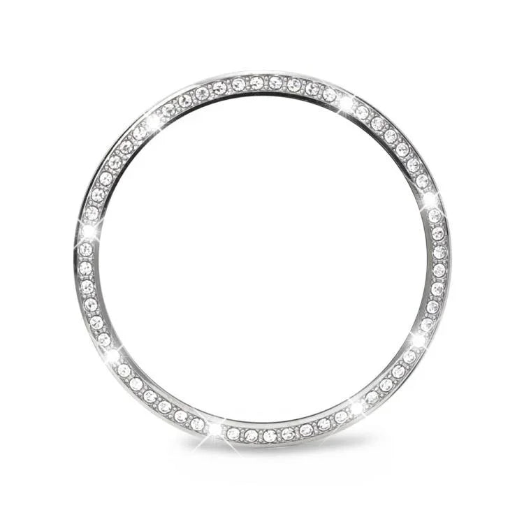 Dây đồng hồ silicone khóa màu thêu họa tiết sóng và viền kim cương, dành cho Samsung Galaxy Watch8 44mm, Samsung Galaxy Watch8 40mm